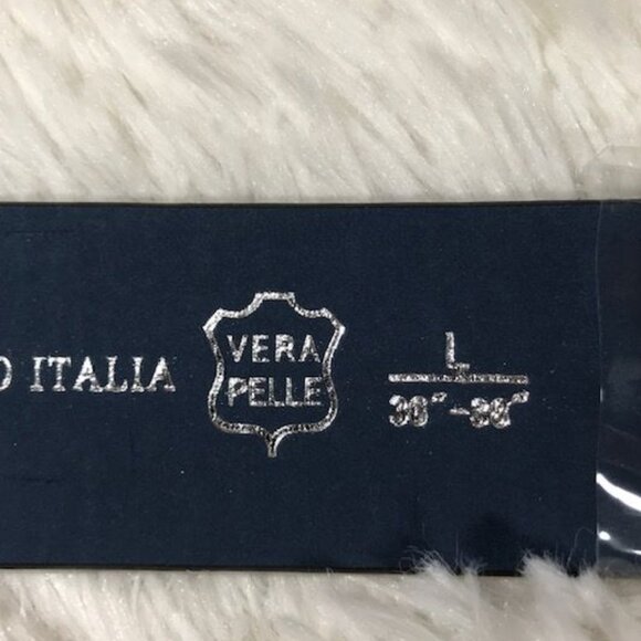 Vera Pelle Supercuts Classico Italia Genuine Leather Metal Buckle Belt - Picture 5 of 10